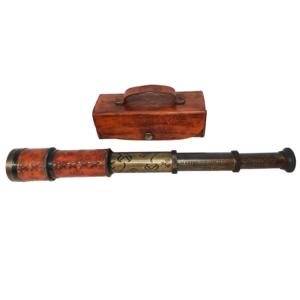 Jumelles en laiton antique de bonne qualité décoration étui en cuir télescope décor maison avec jumelles Vintage Marine victorienne - Product Image 1