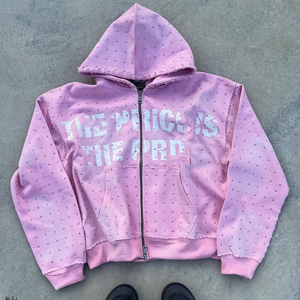 เสื้อฮู้ดโอเวอร์ไซส์ผู้ชายผ้าคอตตอนโอเวอร์ไซส์ผ้าคอตตอนพิมพ์ลายปัก3D ลายตัวหนังสือโอเวอร์ไซส์ดีไซน์หรูหราแบบวินเทจ - Product Image 3