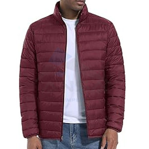 Chaqueta acolchada con aislamiento repelente al agua para hombre, abrigo de invierno ligero a prueba de viento, carcasa de nailon transpirable, cremallera completa elástica - Product Image 3
