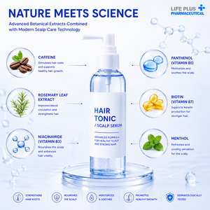 Tónico Capilar, Suero para el Cuero Cabelludo de Marca Privada, Líquido Hidratante y Nutritivo para el Cuidado Diario del Cabello - Product Image 4