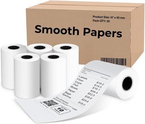 Rollo de Papel Térmico para Fax de 80 mm, 60 GSM, Papel para Recibos de Caja Registradora, Papel de Impresión Blanco para Impresora POS - Product Image 3