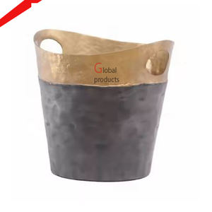 Enfriador de vino de cubo de hielo de bebida con acabado dorado de forma redonda de último diseño para Bar Restaurante - Product Image 4