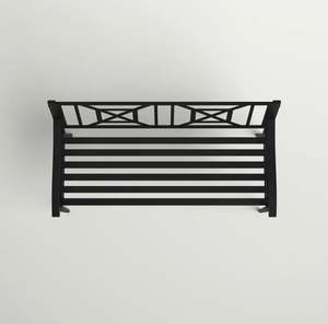 Banco de diseño moderno para exteriores, recién llegado, muebles para el hogar de acero negro para jardín, parque, patio o escuela, fabricado en India - Product Image 6