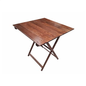 WELL HOME Tavolino Pieghevole in Legno di Faggio con Finitura Noce 70x50x76 cm per Arredamento Camera da Letto - Product Image 1