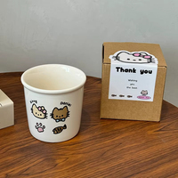 Tasse en céramique créative mignonne pour le bureau à domicile Design de niche exquis avec motif de poignée pour la rentrée des classes
