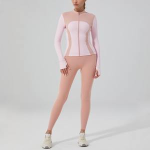 2025เซ็ตเสื้อแจ็กเก็ต2ชิ้นสำหรับผู้หญิงชุดเล่นโยคะฟิตเนสและออกกำลังกายใหม่ - Product Image 6