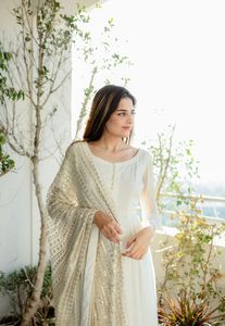Launch – robe longue de soirée et Dupatta, ensemble de vêtements de styliste, tissu Faux Georgette, tenue traditionnelle, robe fantaisie décontractée - Product Image 2