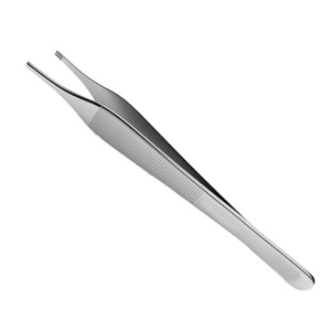 Pinzas Quirúrgicas Adson Brown de 12 cm, Pinzas de Pulgar de Acero Inoxidable con 7x7 Dientes, Instrumento de Precisión - Product Image 1