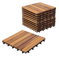 Dalles de terrasse en bois d'acacia durables à 6 lattes, emboîtables, à monter soi-même, en provenance du Vietnam, pour intérieur et extérieur