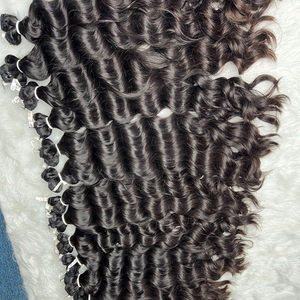 Lots de Cheveux Vierges Vietnamiens Remy 100% Naturels, Tissage de Cheveux Humains Bruts Super Double Drawn, Ondulations Naturelles, Cuticules Alignées, Vente en Gros - Product Image 1