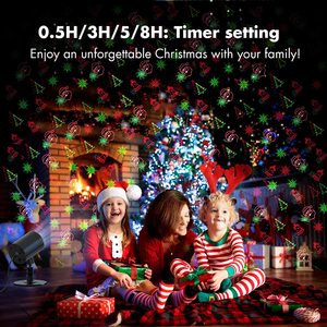 <span class=keywords><strong>Proyector</strong></span> de luces para interiores y exteriores, <span class=keywords><strong>proyector</strong></span> de luz roja y verde con patrones decorativos de <span class=keywords><strong>Navidad</strong></span> para Patio y jardín - Product Image 3