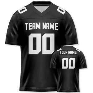 เสื้อทีมอเมริกันฟุตบอลคอวี100% โพลีเอสเตอร์คอวีแขนสั้นระบายอากาศไซส์ใหญ่พิเศษงานปักตามท้องถนน - Product Image 6