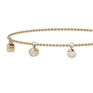 Pulsera clásica moderna de Plata de Ley 925 con exquisita Estación de bisel regalo de boda de fiesta de diamantes con piedra de circón - Product Image 3