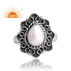 New Arrivals Sterling Silver Natural <b>Pearl</b> Gemstone <b>Ring</b> Custom Design Jewelry For Women Gift For Her - Product Image 3