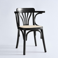 Chaise en bois rétro pour restaurant, mobilier de restaurant, café, hôtel, chaise inclinable en bois massif, chaise à dossier, ensemble de tabourets