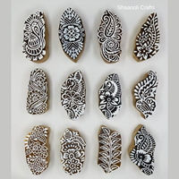 Blocs en bois pour l'impression sur tissu, motifs rajasthani, grands formats, fabriqués à la main pour l'artisanat, la décoration murale et la peinture