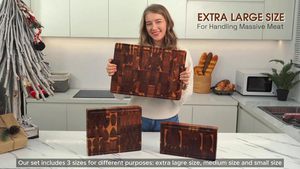 Tabla de cortar de madera de alta calidad para viajes Precio razonable del exportador de la India Tabla de cortar de madera Juego de 3 mesas - Product Image 6