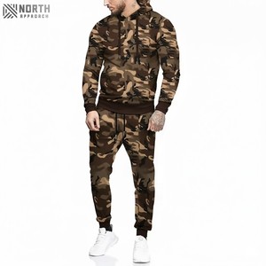 Ropa de calle personalizada para hombre, jersey de camuflaje de alta calidad, chándal, pantalones de chándal personalizados, Conjunto de sudadera con capucha, chándales desgastados por el sol - Product Image 2