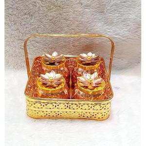 Boîte à fruits secs en métal design avec panier, parfaite pour conserver les fruits secs de manière fraîche et organisée sur les comptoirs - Product Image 2