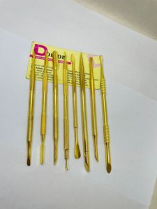 Cortador empujador de cutículas de acero inoxidable chapado en oro Dorlon, 5,5 ", suministros de uñas sostenibles de alta calidad para el cuidado personal, herramientas de belleza - Product Image 4