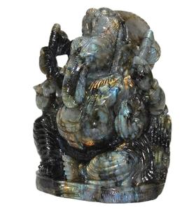 Figurine de Statue sculptée à la main en Labradorite Ganesha de haute qualité - Product Image 5