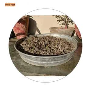 Grand plateau de jardinière en métal classique unique fabriqué en Inde pour l'utilisation de jardin intérieur et extérieur pour la plantation - Product Image 6