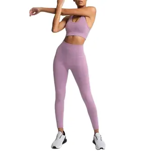 Active Wear 2 Piece Set / Workout Women Spandex Polyester Made Yoga Set Customized Logo Fitness Clothing Cheap Rates Supplier