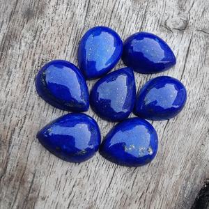 Calidad AAA + lapislázuli natural forma de lágrima cabujón parte posterior plana calibrada forma de pera piedras preciosas al por mayor. - Product Image 3