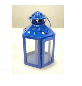 Mini lanterne à bougie de Noël de décoration de mariage en métal Mini lanterne en métal de couleur jaune - Product Image 2