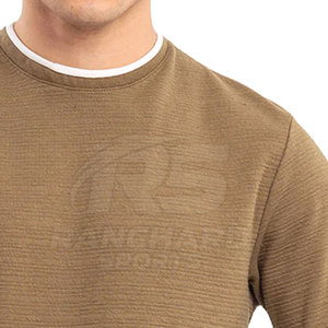 Sudadera de Forro Polar de Algodón para Hombre, Manga Larga, Informal, al por Mayor, Sudadera Lisa con Cuello Redondo para Hombre - Product Image 5