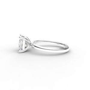 IGI Certified Princess Cut Lab Grown Diamond Solitaire Engagement Ring in <b>Solid</b> 925 Sterling <b>Silver</b> - Product Image 2