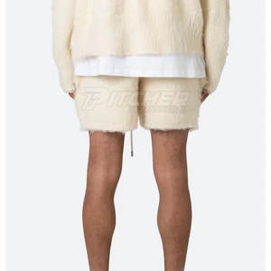 Shorts en laine pour hommes de qualité supérieure, couleur unie, taille mi-haute, toucher doux, respirant, écologique, léger, pour tenues décontractées - Product Image 6