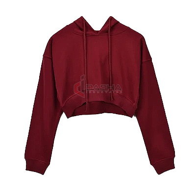 Custom Logo Gym Yoga Crop Top Hoodie Women Workout Fitness Sportswear Polyester Spandex Breathable Quick Dry Collarless