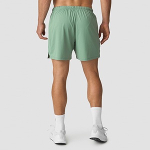 Shorts de sport pour hommes personnalisés, été, séchage rapide, 100% polyester, poches latérales, taille élastique, coupe ample, pour la course à pied et le fitness - Product Image 2