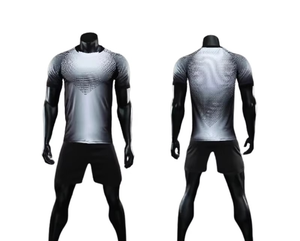 Ensembles de fabricant de maillots de football Classic Wear Polyester Unisex Solid Colors Short Sleeve Soccer - Product Image 1