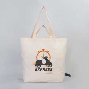 Personalized <b>Foldable</b> Cotton Shopping Tote <b>Bag</b> 19 X 16 X 4 Inches Eco-Friendly Heat Transfer Letter Screen for Advertising Gift - Product Image 4