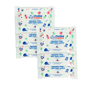 Paquet de lingettes pour bébé de qualité supérieure, 10 pièces x 6, fabriquées en Malaisie, 100% d'ingrédients de qualité alimentaire, certifiées HALAL. - Product Image 1