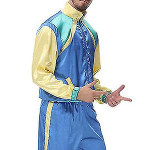 Ensemble de survêtements et jogging deux pièces en nylon et polyester personnalisés avec bloc de couleurs ensembles de survêtements coupe-vent de sport pour hommes - Product Image 2