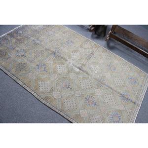 Tapis de 4,2 x 7,1 pieds, tapis vintage, tapis à motifs floraux bleus - Product Image 4