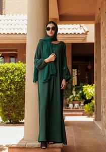 Robe musulmane élégante ethnique Abaya modeste et élégante pour les fêtes du printemps et de l'été Taille XS Confortable Vente chaude pour les musulmans Jawabha - Product Image 3