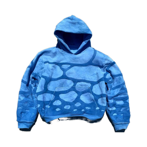 Sudadera con capucha de algodón 100% de alta calidad para hombre, Sudadera con capucha de invierno de gran tamaño con bolsillo, jersey de lana sólida, sudaderas con capucha para hombre - Product Image 1