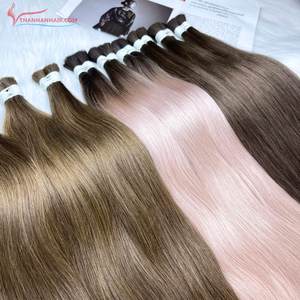 ¡COLOR CALIENTE! Venta al por mayor 100% cabello humano vietnamita calidad superior grado a granel cabello Remy cutícula alineada extensión de cabello humano - Product Image 1