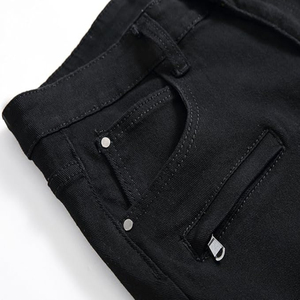 Wholesale New Brown <b>Black</b> 100% Cotton <b>Denim</b> Eco-Friendly Casual Rugged Mid <b>Waist</b> Relaxed Fit Distressed Style <b>Shorts</b> - Product Image 3