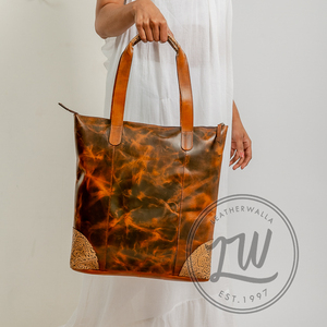 LW Trending Fashion New Style Sac fourre-tout en cuir véritable pour femmes Top portable pour l'été, l'hiver, le printemps et l'automne - Product Image 3
