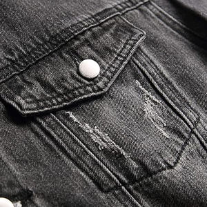 Customized 100% Cotton <b>Men's</b> Denim <b>Canvas</b> <b>Jacket</b> <b>Men</b> Custom Print Embroidery logo Streetwear Jeans <b>Jacket</b> for <b>Men</b> - Product Image 5