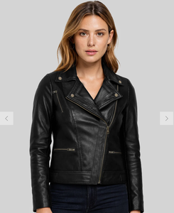 Chaqueta de Cuero Nueva a la Moda para Hombre y Mujer, Chaqueta de Cuero Marrón Resistente al Viento, Estilos Personalizados, Chaqueta de Cuero Charlotte Burnt Multiple 2006 - Product Image 6