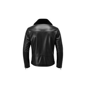 Veste bomber d'hiver pour homme en cuir véritable de peau de mouton, col montant, design personnalisable, option de logo frontal pour les acheteurs exportateurs - Product Image 2