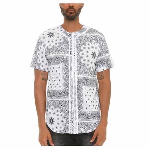 Sublimación Allover Impreso de alta calidad de manga corta Jersey de béisbol para hombres, ropa deportiva Sublimación Lisa Jersey de béisbol - Product Image 2