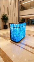 Écran LED d'exposition en forme de U pour entreprise, mur d'écran LED, table publicitaire commerciale avec roulettes