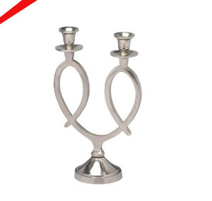 Portavelas de Metal con Acabado Plateado Hecho a Mano 2025 para Decoración de Hoteles y Hogares - Product Image 1